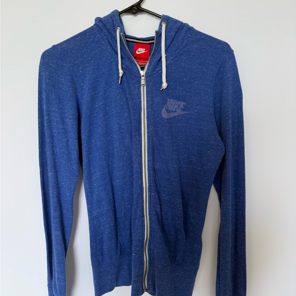 Nike Heathered Blue Hoodie with Zipper